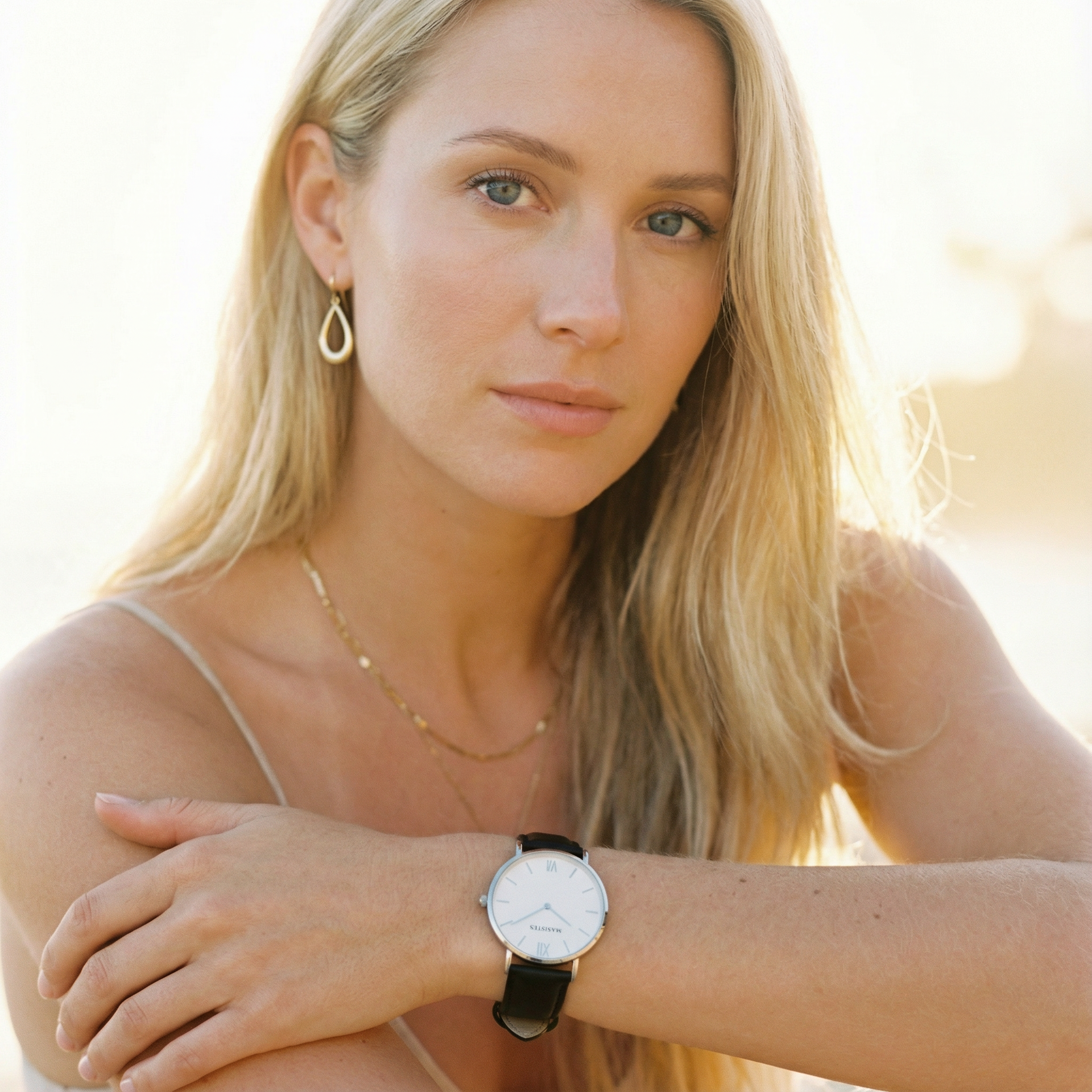 Masistes Classic en-Maille – 36 mm Swiss Quartz Watch – Silver