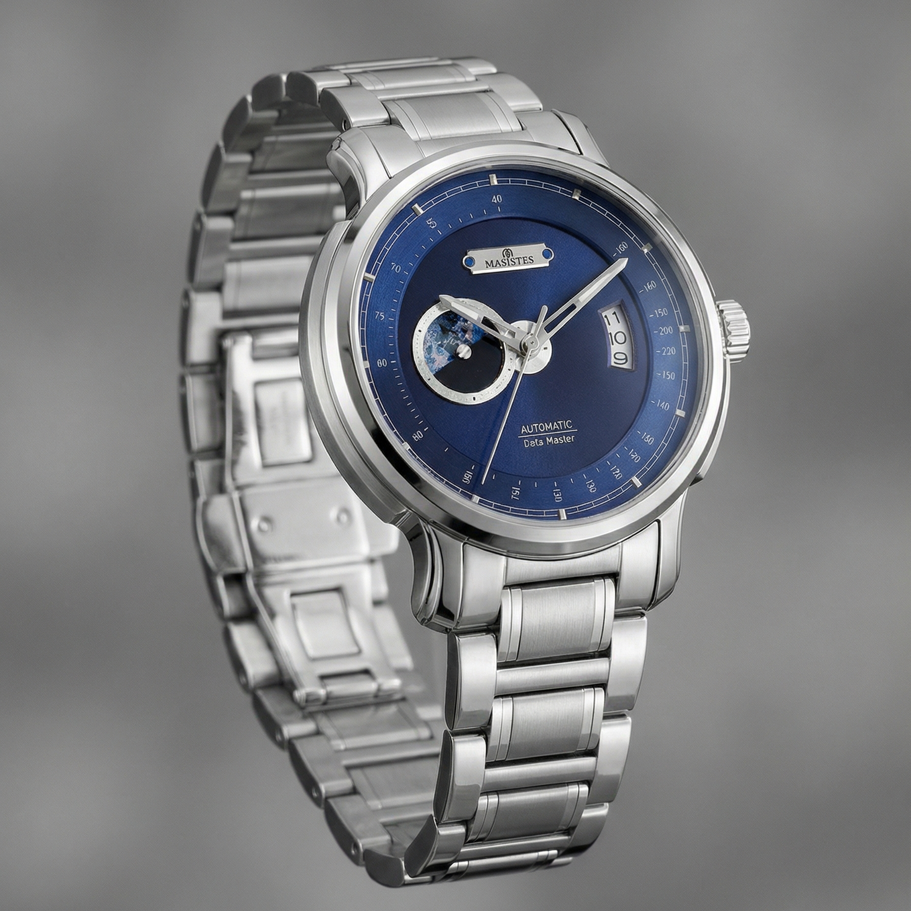 Masistes DATE-MASTER 42 mm – Automatic Men’s Watch – Japanese Movement – Silver