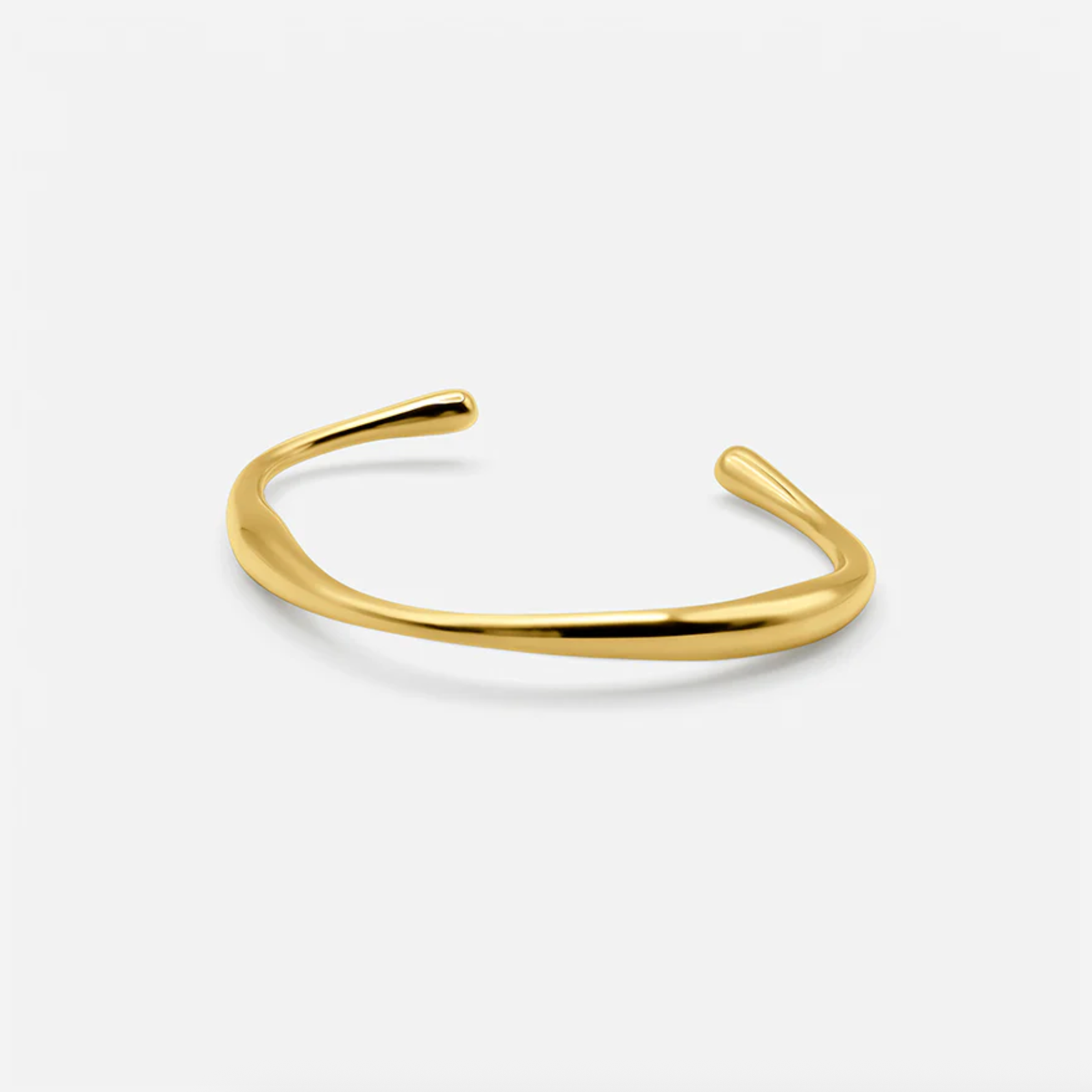 OVAL CUFF BRACELET GOLD-PLATED