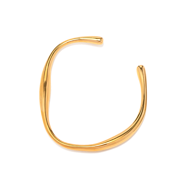 Ovales Armband, vergoldet