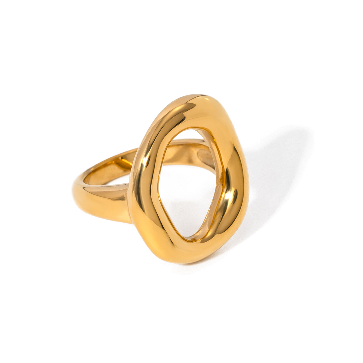 OVAL RING GOLD-PLATED