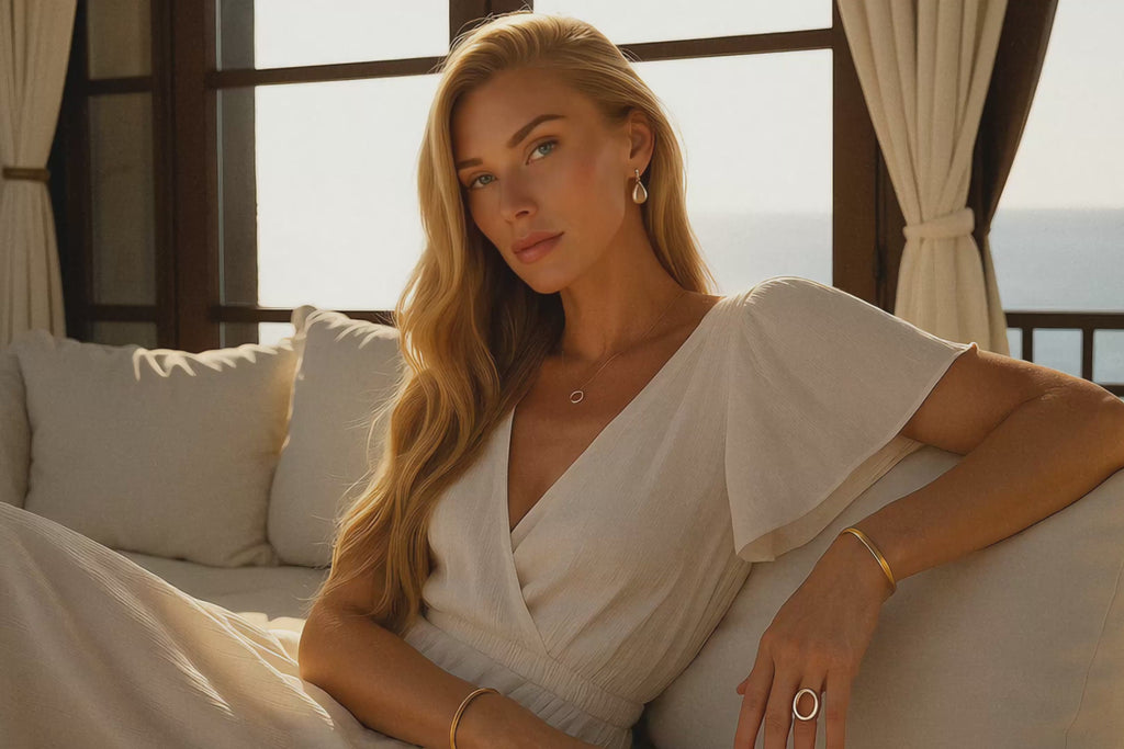 Ovales Armband, vergoldet