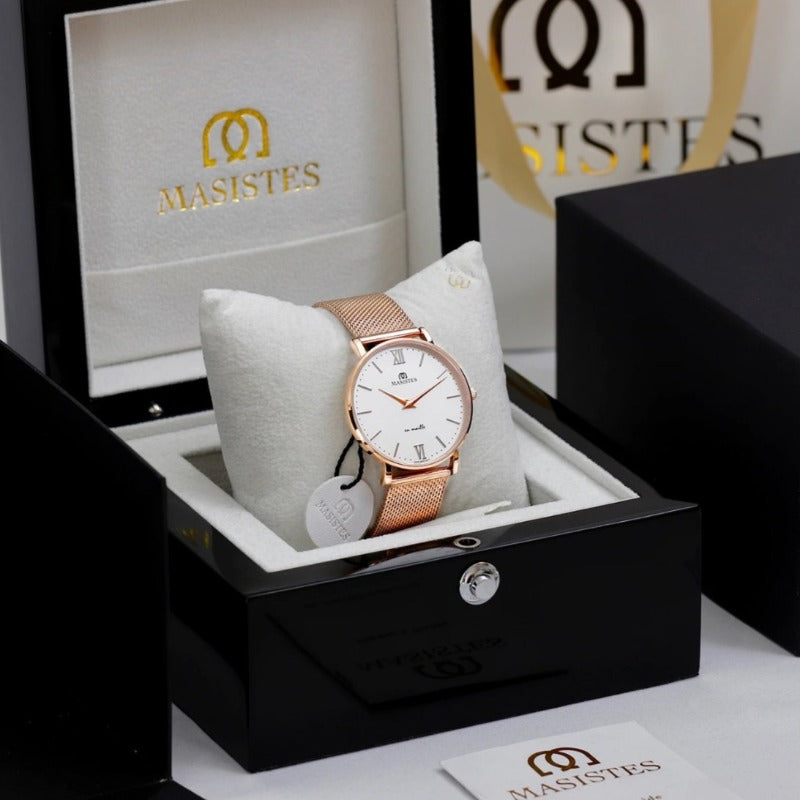 En Maille | women's watch | 36MM | STEEL IN ROSE GOLD-MESH - MASISTES