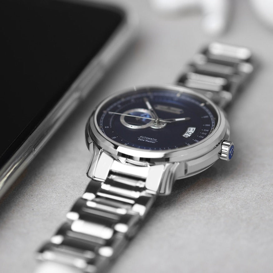 Best Automatic Men's Watch | DATE-MASTER 42mm Silver blue dial German