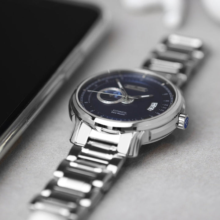 Best Automatic Men's Watch | DATE-MASTER 42mm Silver blue dial German