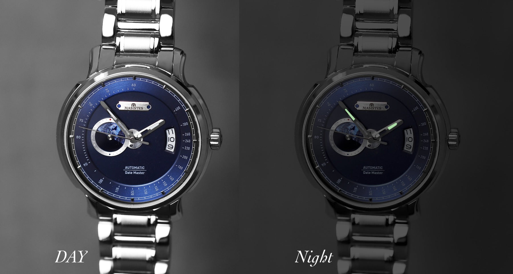 Best Automatic Men's Watch | DATE-MASTER 42mm Silver blue dial German