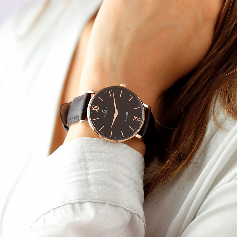 Classic En-Maille | ROSE GOLD / BROWN LEATHER / 36MM | Women's Watch