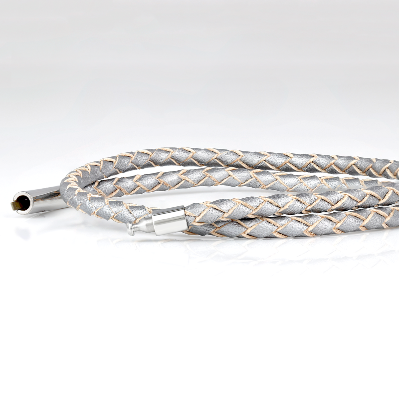 SUIVRE | LEATHER BRACELET | SILVER-STEEL - MASISTES