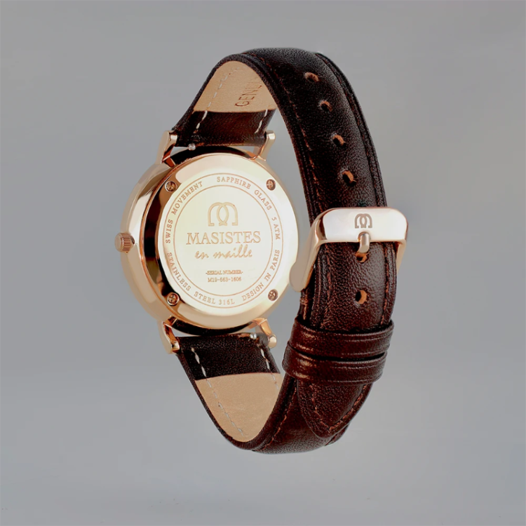 Classic En-Maille | ROSE GOLD / LEATHER / 36MM | Men's Watch