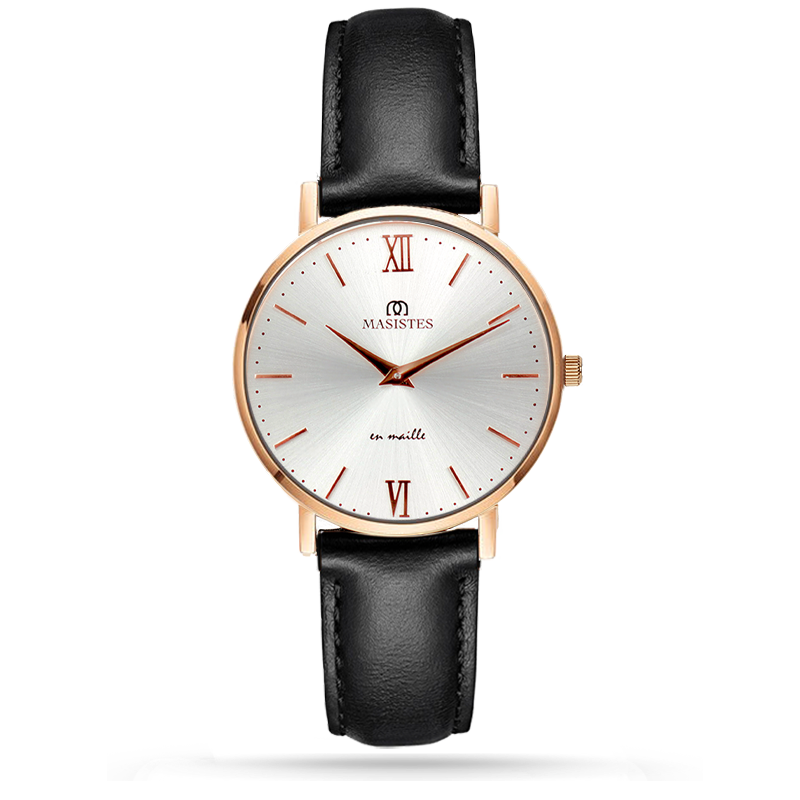 Classic En-Maille | SUNRAY / BLACK / LEATHER / 36MM | REF: BSBL106218M | Men's Watch