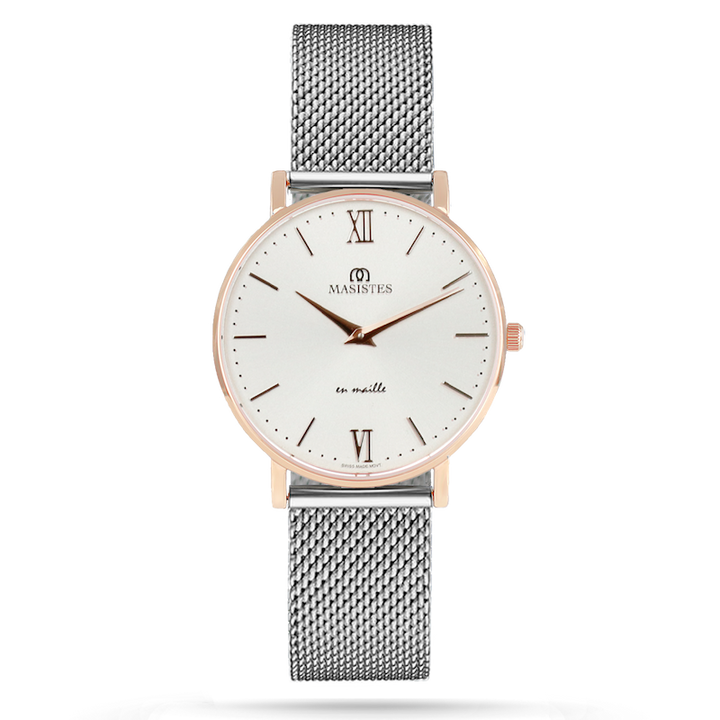 En Maille | 36MM | STEEL IN ROSE GOLD-MESH - MASISTES