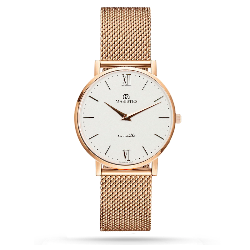 En Maille | women's watch | 36MM | STEEL IN ROSE GOLD-MESH - MASISTES