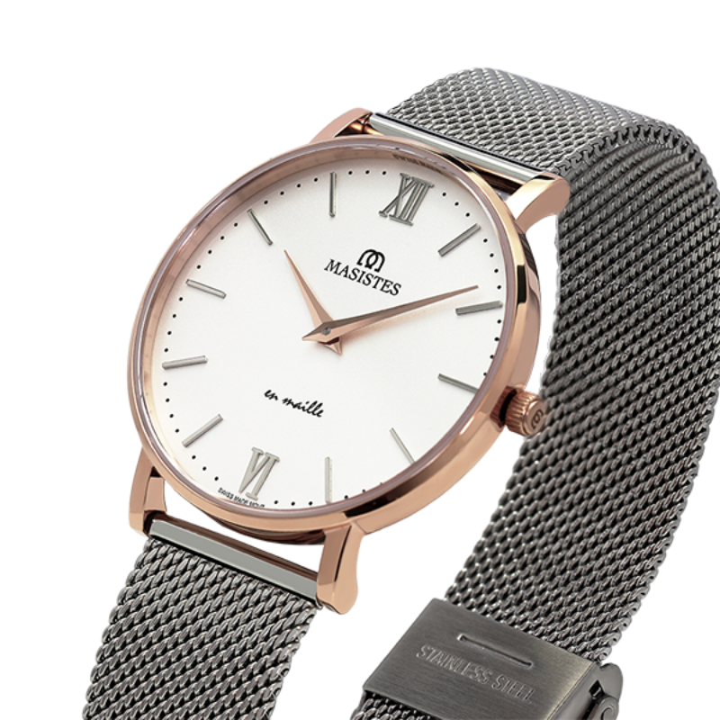 En Maille | 36MM | STEEL IN ROSE GOLD-MESH - MASISTES
